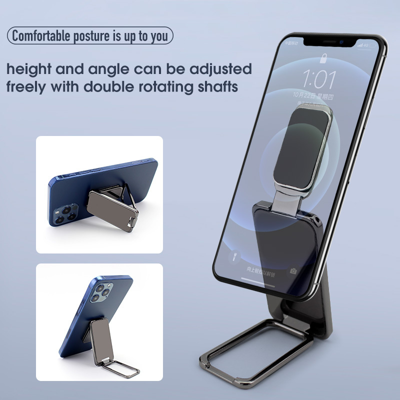 Retractable Ring Phone Holder, Foldable Desktop Stand and Magnetic Car Mount - Image 4