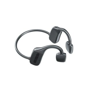 Open ear bone conduction Bluetooth headphones with a flexible neckband