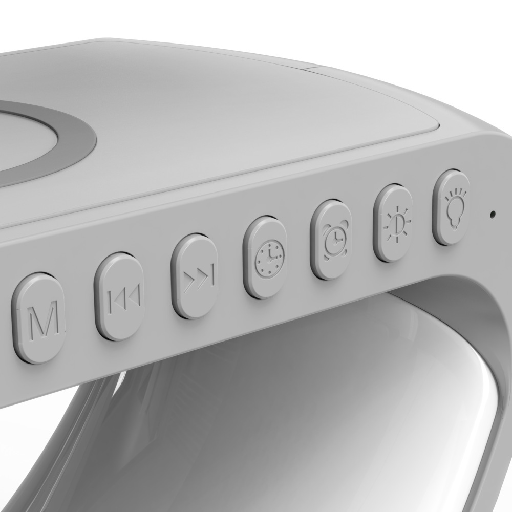 G Shaped LED Atmosphere Lamp with Bluetooth Speaker and Wireless Charger - Image 7