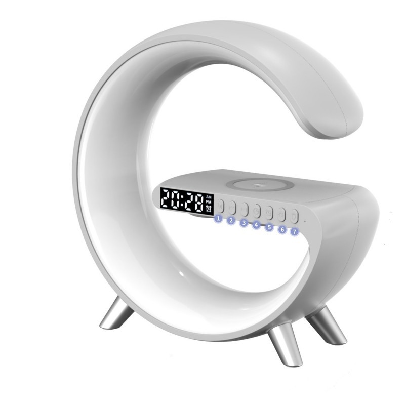 G Shaped LED Atmosphere Lamp with Bluetooth Speaker and Wireless Charger - Image 8