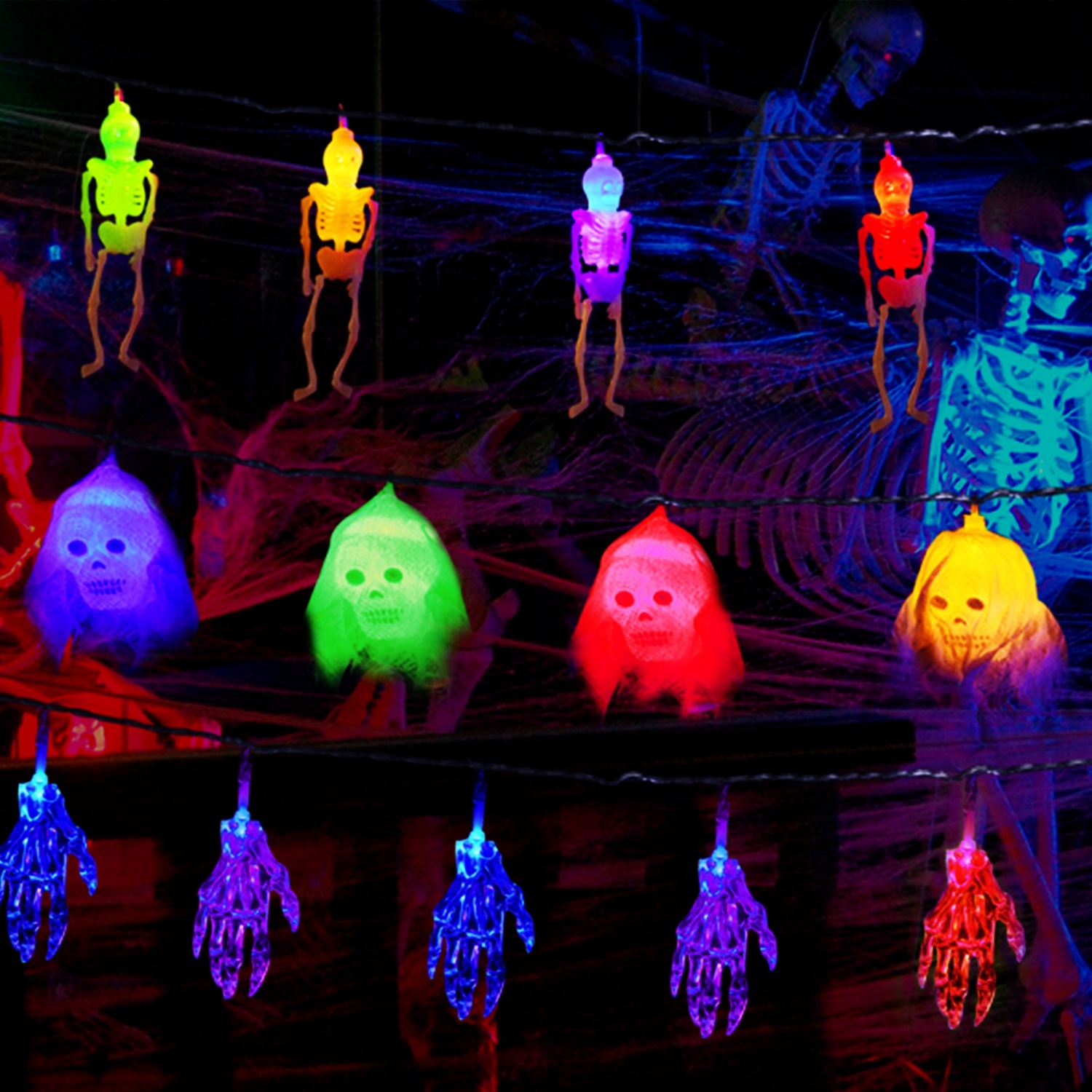 Halloween String Lights, Set of 3, 50 LED, 24 ft - Image 8