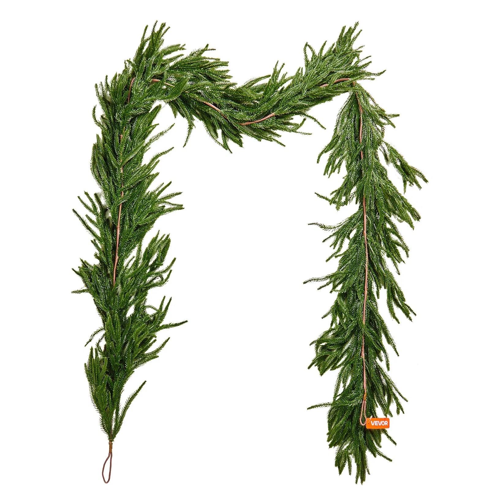 Artificial Norfolk pine garland of faux Christmas greenery, view 4