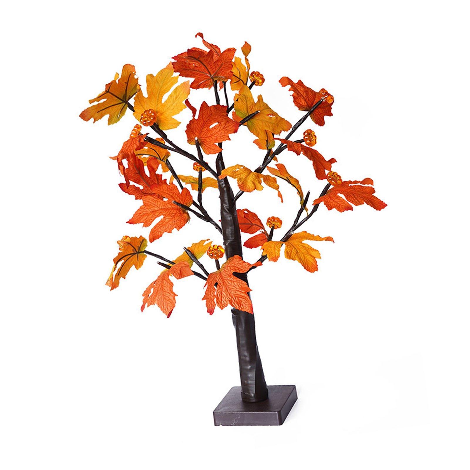 24-Inch Lighted Fall Maple Tree with 24 LEDs and Timer