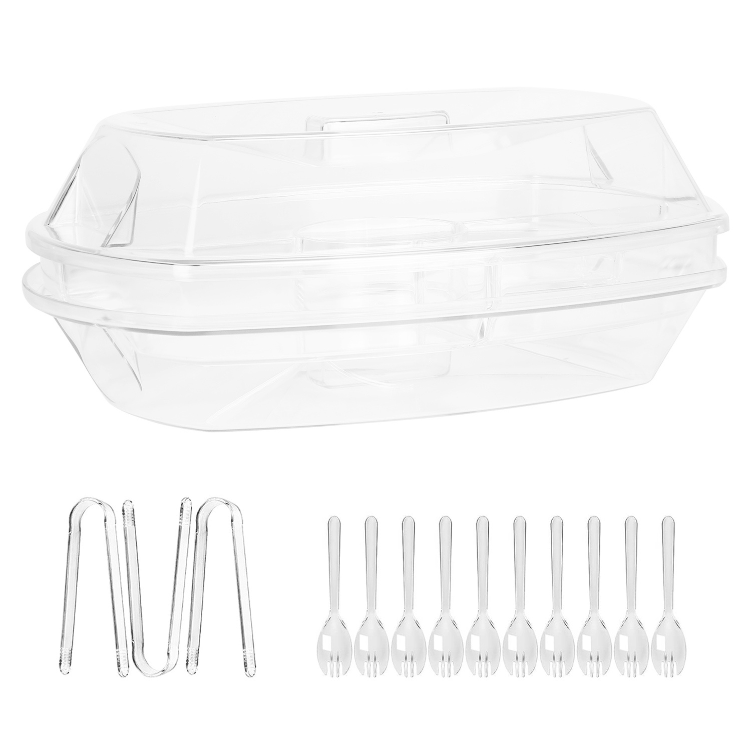 Chilled Serving Tray with Lid, 4 Compartments, for Fruit and Appetizers - Image 5
