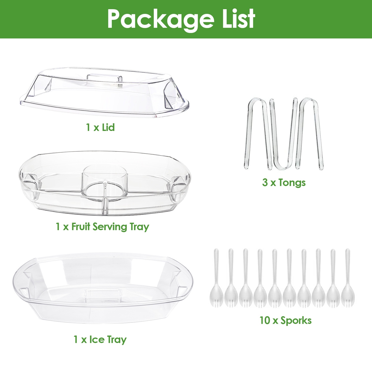 Chilled Serving Tray with Lid, 4 Compartments, for Fruit and Appetizers - Image 7