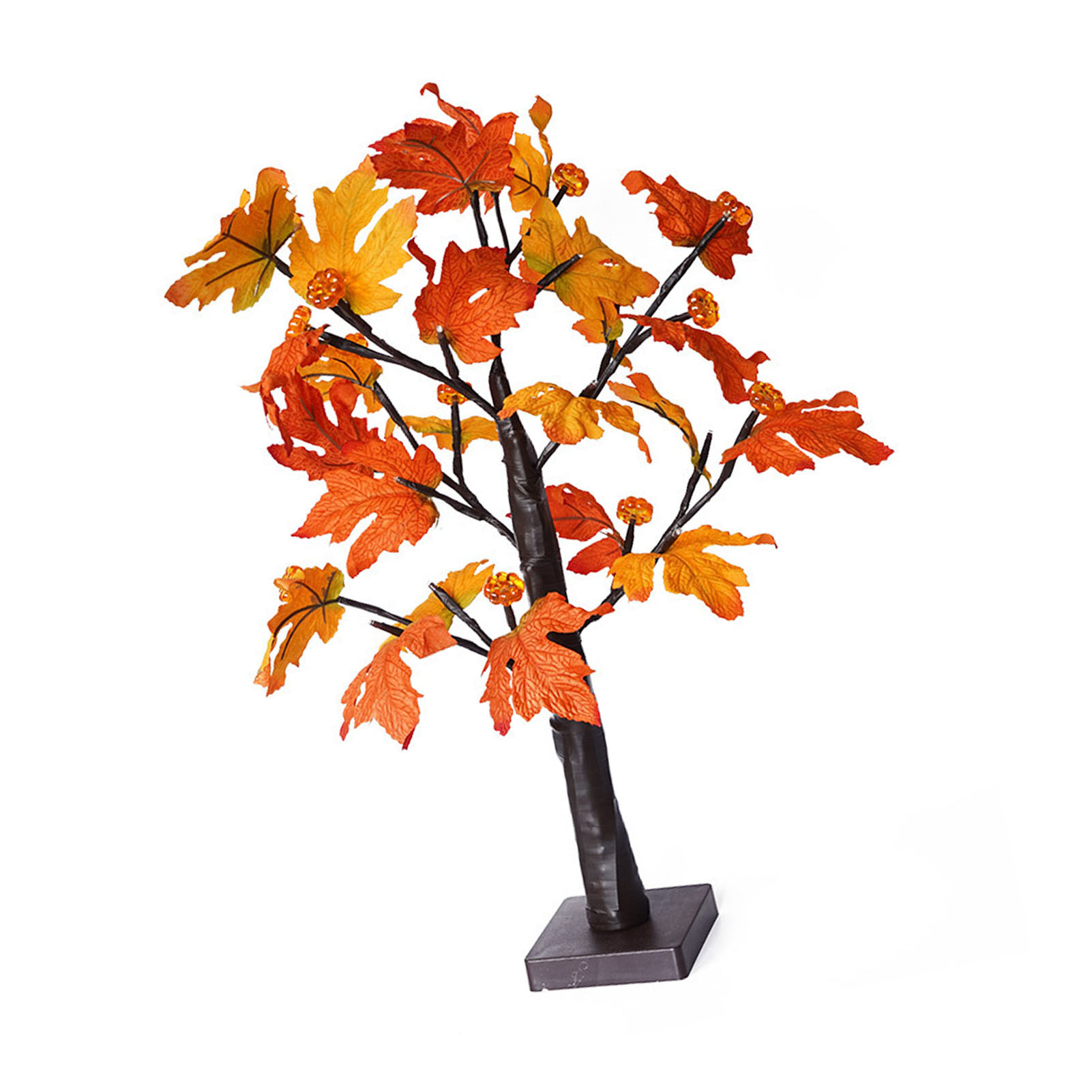 24-Inch Lighted Fall Maple Tree with 24 LEDs and Timer - Image 5