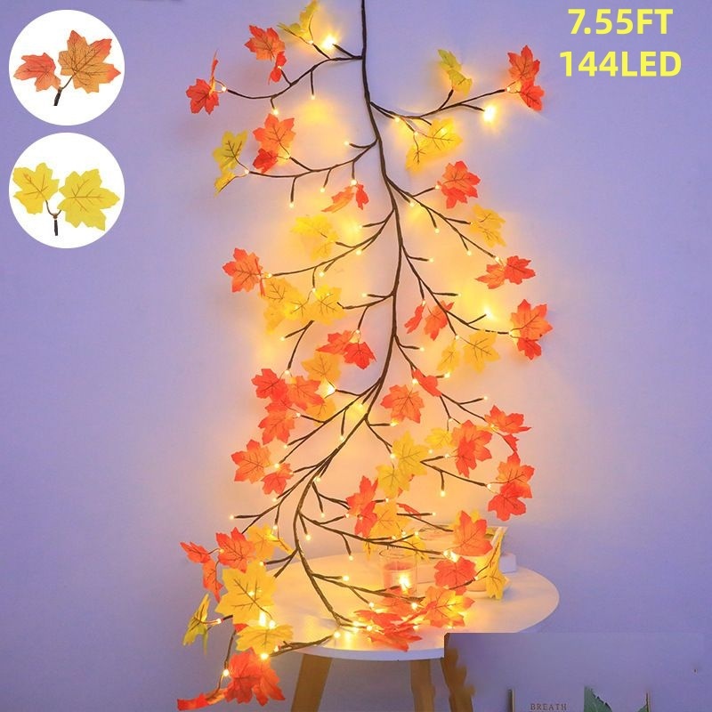Autumn Maple Vine Lights, USB Powered, Waterproof