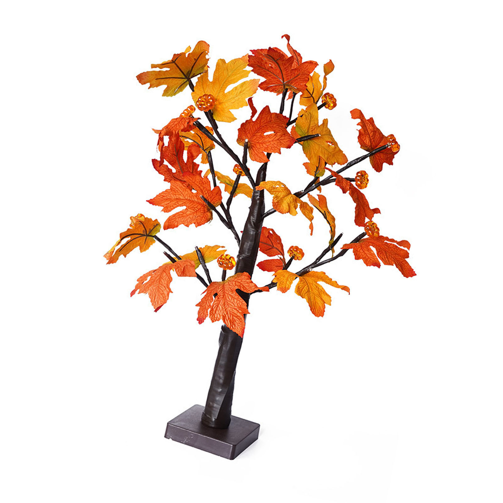 24-Inch Lighted Fall Maple Tree with 24 LEDs and Timer - Image 4