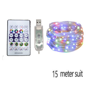 Outdoor colour changing RGB rope light with a remote control