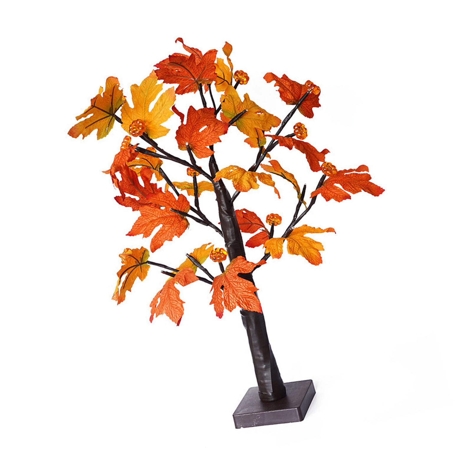 24-Inch Lighted Fall Maple Tree with 24 LEDs and Timer - Image 2