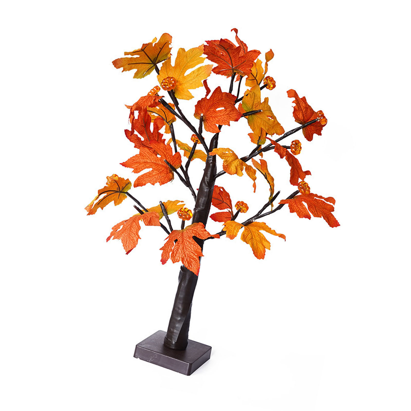 24-Inch Lighted Fall Maple Tree with 24 LEDs and Timer - Image 3
