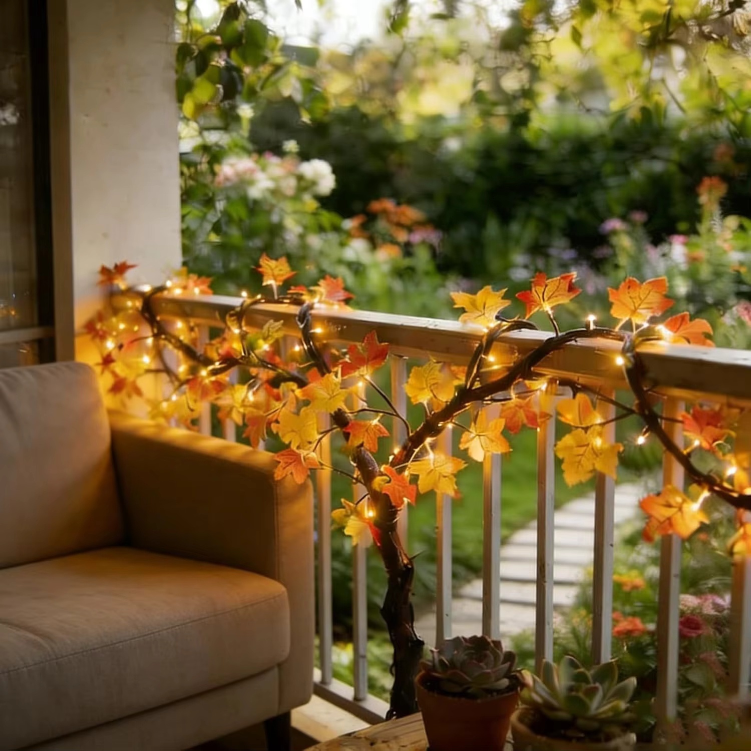 Autumn Maple Vine Lights, USB Powered, Waterproof - Image 8