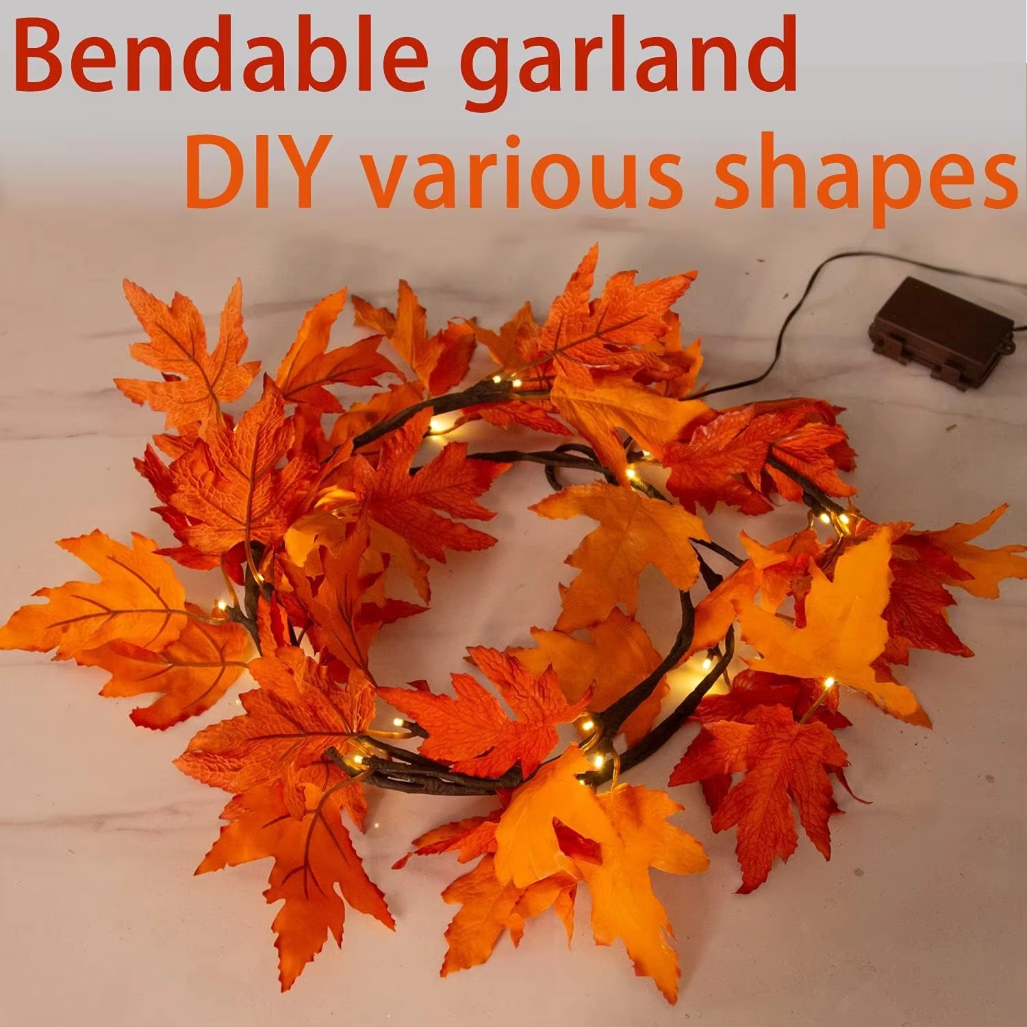 Autumn Maple Vine Lights, USB Powered, Waterproof - Image 6