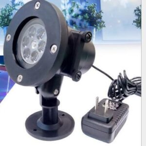 Outdoor snowflake projector light with ground stake and power adapter