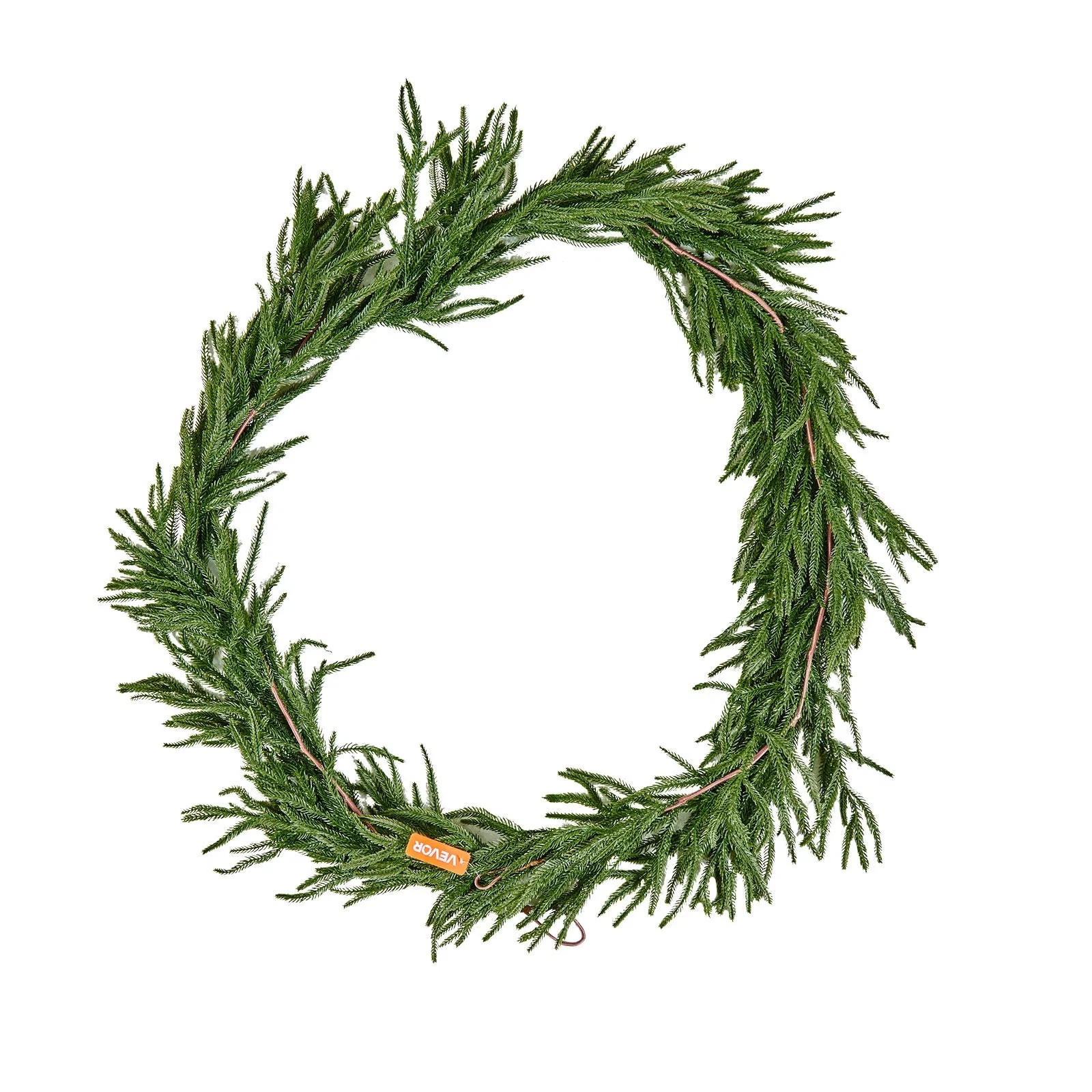 Artificial Norfolk pine garland of faux Christmas greenery, view 3