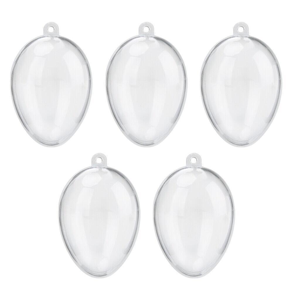 Clear plastic fillable Christmas baubles ready for decorating, view 6