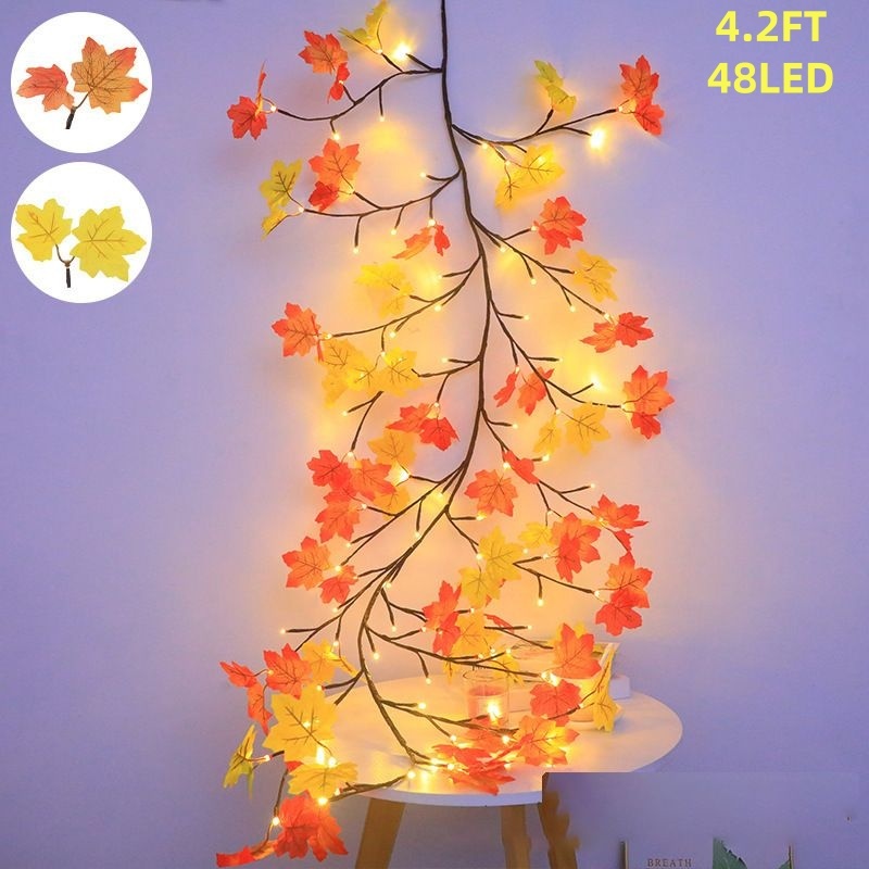 Autumn Maple Vine Lights, USB Powered, Waterproof - Image 9