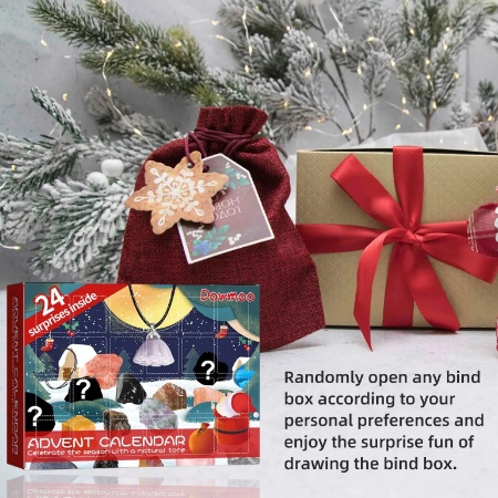 Mineral advent calendar box with 24 numbered compartments, view 2