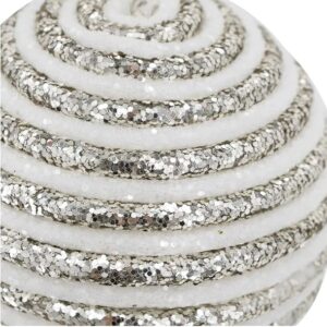 Shatterproof silver Christmas ball ornaments in a large size