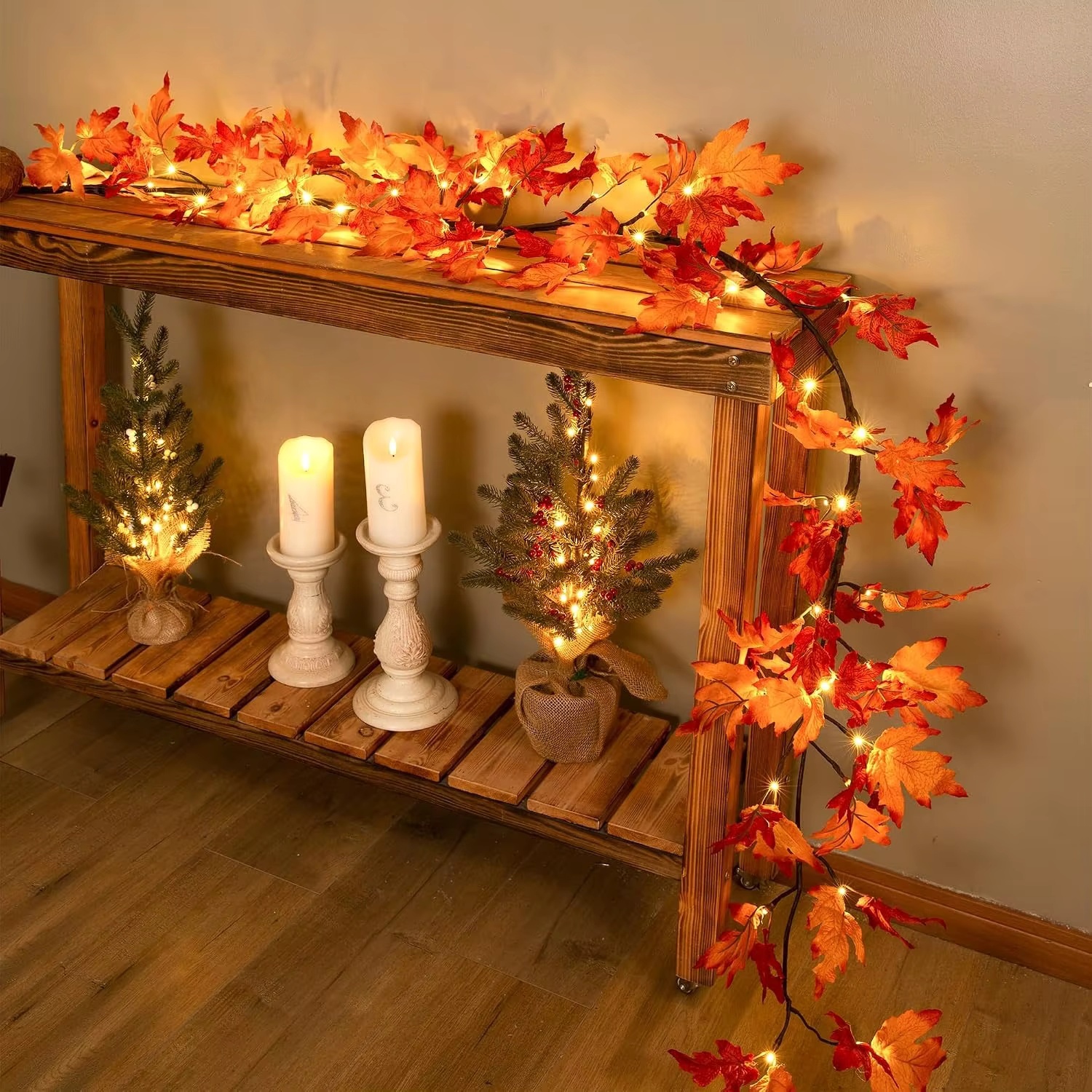 Autumn Maple Vine Lights, USB Powered, Waterproof - Image 3